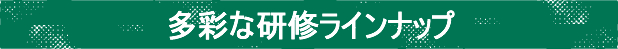 多彩な研修ラインナップ